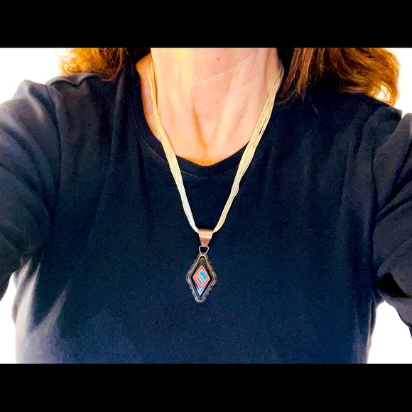 Vintage Gilbert Nelson Navajo nNative American Pendant - Picture 13 of 14